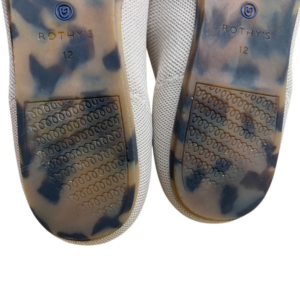 Rothys Women’s Gray & Blue Knit Recycled Material Ballet Flat Size W12