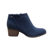 Toms Women’s Gray Suede Faux Wool Side Zipper Closure Ankle Booties Size 6.5