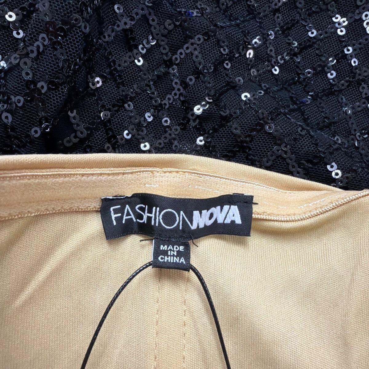 Fashion Nova Womens Black Sequined Stretch Dress Party Evening Size 1X