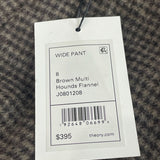 Theory Womens Brown Houndstooth Wool Pants Size 8 New