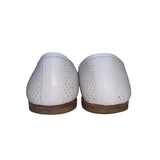Franco Sarto Women’s White Perforated Leather Open-Toe DOrsay Flats Size 7M
