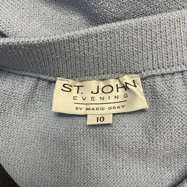 St. John Womens Light Blue Set Blazer Size 6 & Skirt Size 10