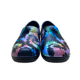 Crocs Women’s Black Rubber Tie-Dye Dual Comfort Slip-On Clogs Size W8