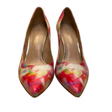Stuart Weitzman Womens Multicolor Patterned Pointed Toe Pumps Heels Sz 6.5 M