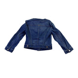 White House Black Market Womens Blue Denim Jacket Button Front Size 0 