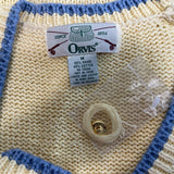 Orvis Women’s Yellow Knitted Vest Sz M