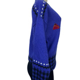 Vintage Sportific Kristin Collection Women's Royal Blue Wool Sweater Sz M