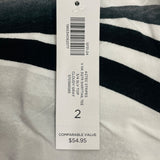 Chico’s Women's Black White Grey Abstract Blouse Sz 2 (EUR 32) - NWT