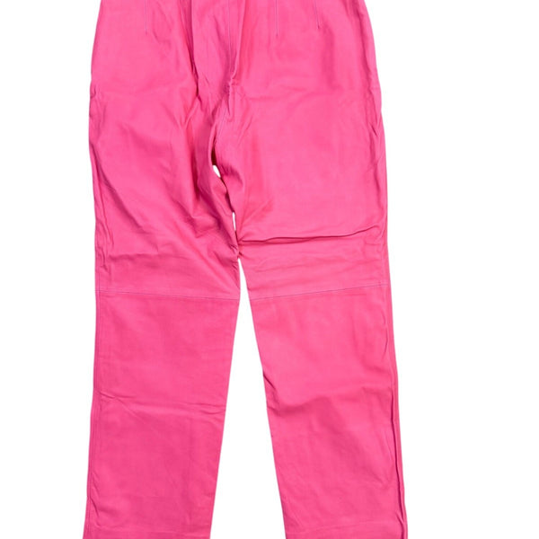 J.Crew Womens Pink Leather Pants Modern Slim Fit Stylish High-Quality Size 6