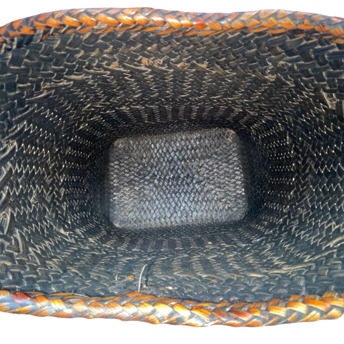 Vintage Brown Natural Woven Rattan Bamboo Frame Handmade Pasiking Backpack