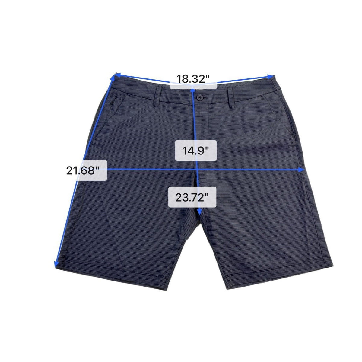 Hang Ten Mens Gray Striped Elastane Flat Front Shorts Size 36