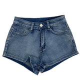 Romwe Womens Denim Shorts With Embroidered Back Pockets Sz S - New