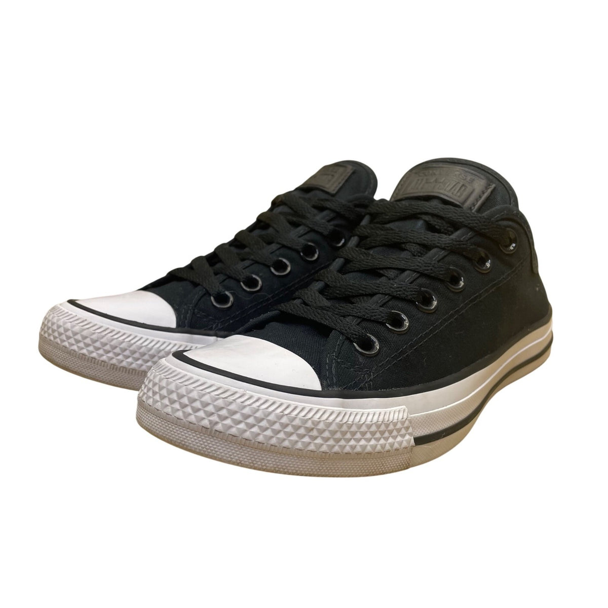 Converse Unisex Black Canvas Classic Lace-Up Low Top All Star Shoes Size M5/W7