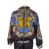 Vintage Gallery Sport Unisex Black Mosaic Print Tracksuit Set XS