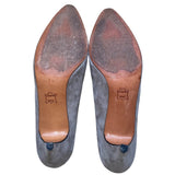 Evan-Picone Women’s Gray Suede Classic Pointed-Toe Mid-Heel Pumps Size 10N