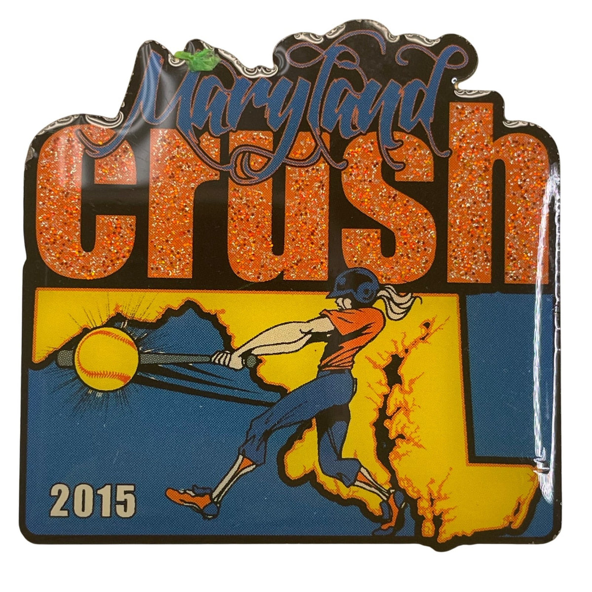 Maryland Crush 2015 Glitter Softball Trading Pin
