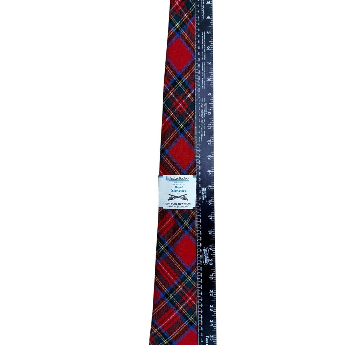 Ingles Buchan Men’s Red Wool Royal Stewart Plaid Necktie Scotland Traditional 3"