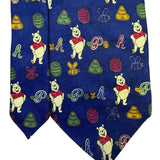 Disney Mens Blue Winnie The Pooh Patterned Necktie By Exquisite Apparel