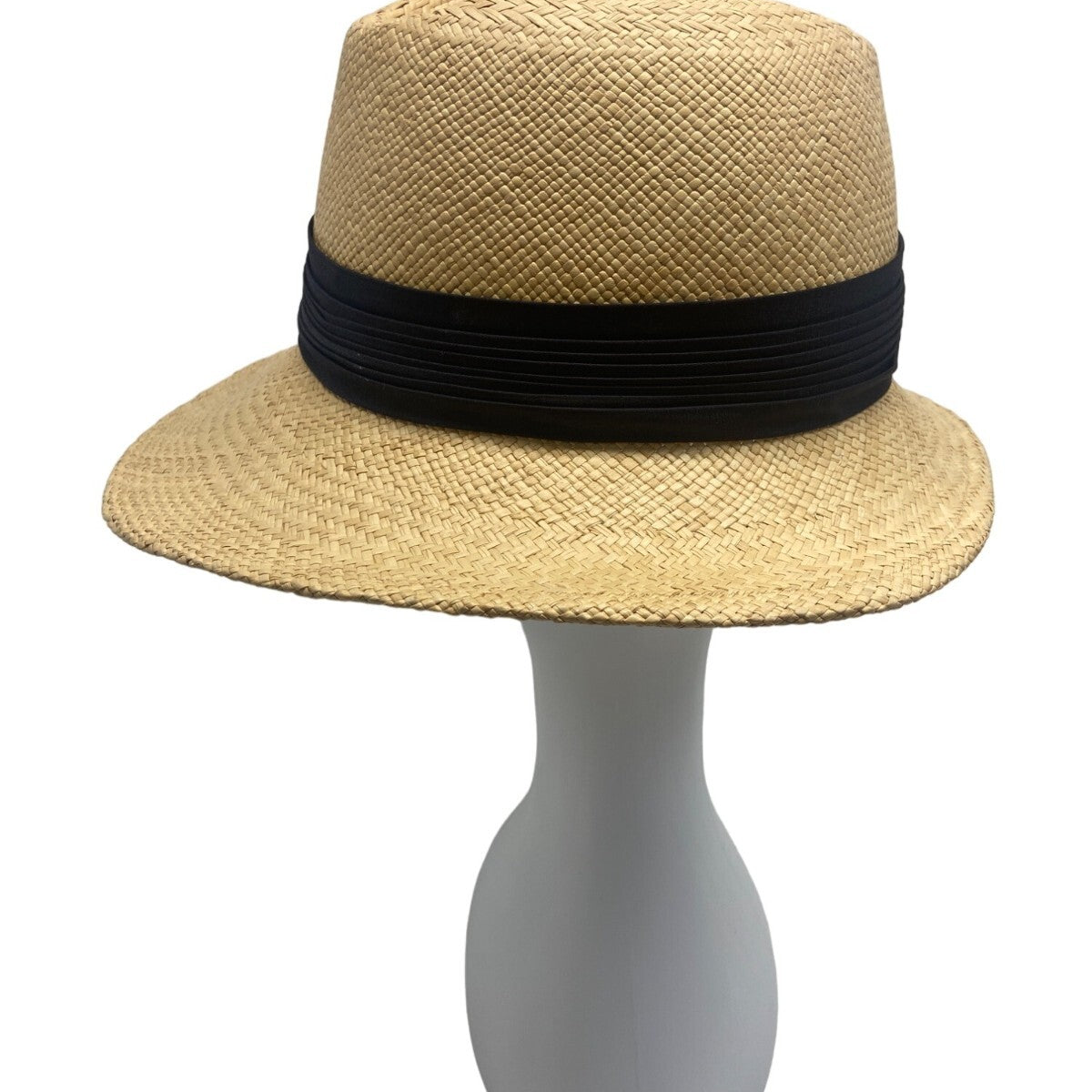 Betmar Straw Fedora Hat With Black Band For Men & Women