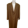 Vintage Angelo Rossi Mens Brown Wool Blend Overcoat With Notched Lapel