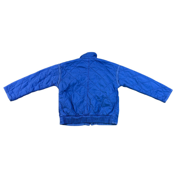 Gap Womens Blue Quilted Jacket Petite Full Zip Lightweight Outerwear Sz XS