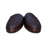 Sesto Meucci Men’s Brown Leather Woven Slip-On Mule Shoes Size 10M