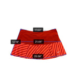Nike Womens Red Dri-Fit Polyester Striped Athletic Skirt Sporty Fit Size Large