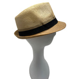 Westend Mens Natural Straw Fedora With Black Band