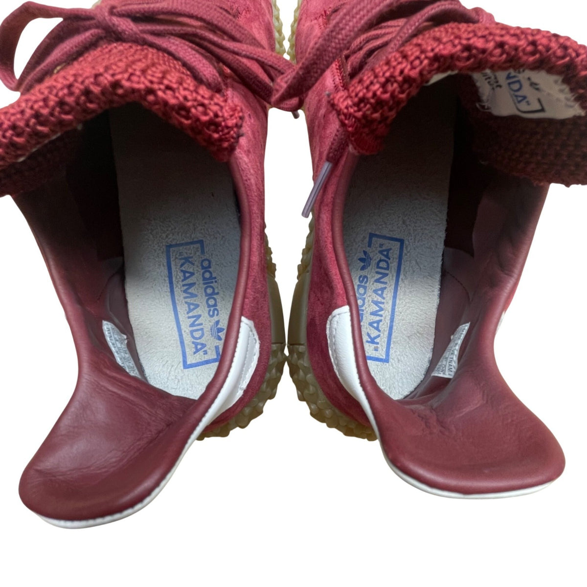 Adidas Men’s Burgundy Suede Lace Up Unique Gum Sole Kamanda Sneakers Size 12