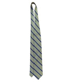 Dion Mens Blue & Orange Striped 100% Silk Tie Classic Design