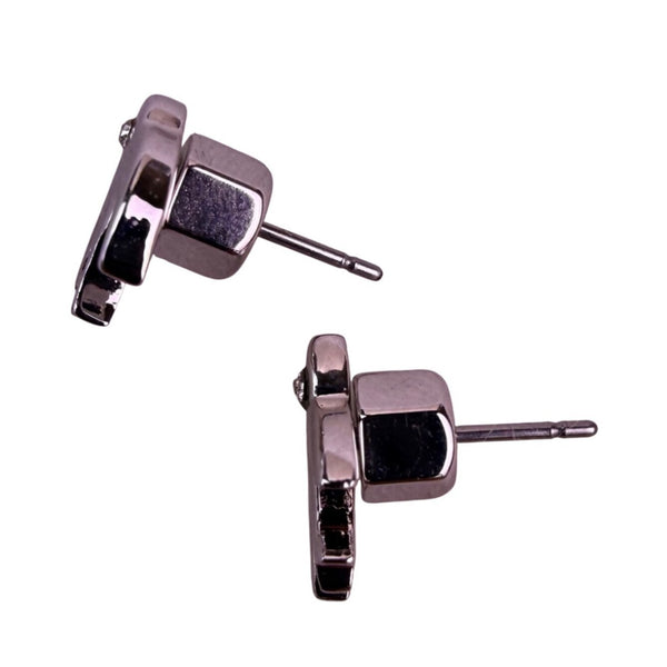 Marc By Marc Jacobs Silver Tone Bird Earrings Crystal Accent Stud Women