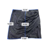 Shinestar Womens Black Faux Leather Wrap Skirt Stylish Mini Skirt Size L