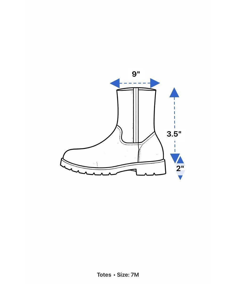 Totes Women's Black Adhesive Closure Waterproof Ankle Boots Size 7M