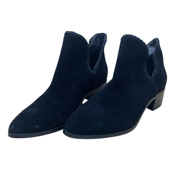 Lucky Brand Women's Black Suede Western Terisha Ankle Booties Size 7.5 M