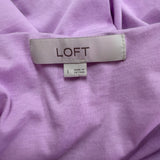 Loft Womens Purple Cotton Sleeveless Blouse With Elastic Hem Lightweight Size L