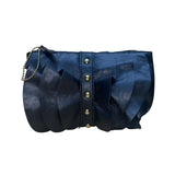 DSW Women’s Black Faux Leather Ruffle With Chain Straps Tote Bag