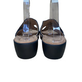 Easy Spirit Women’s Black Cushioned Footbed Kaitrin Wedge Sandals Size 10M