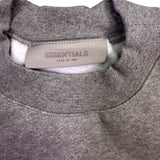 Fear Of God Essentials Mens Gray Crewneck Sweatshirt Logo Pullover Casual Size L