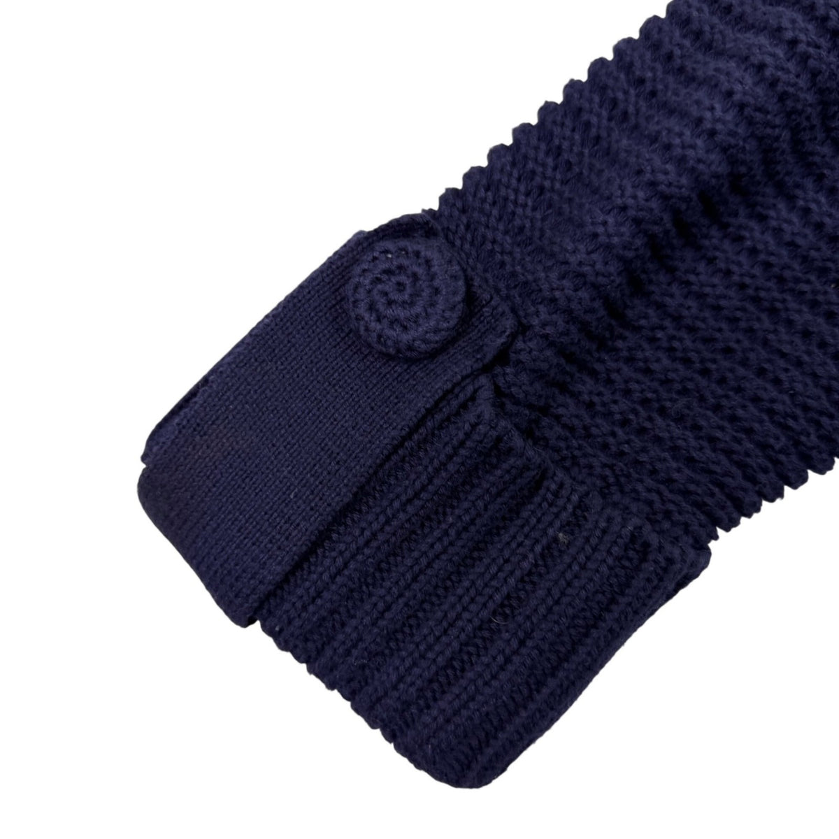 Chicos Womens Navy Cotton Button-Front Knit Cardigan Sweater Size 2