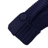 Chicos Womens Navy Cotton Button-Front Knit Cardigan Sweater Size 2