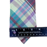 Lands End Mens Multicolor Cotton Plaid Necktie Classic Pattern