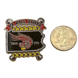 PA Ball Hawks Baseball Team Trading Pin With Black Red & Yellow Design