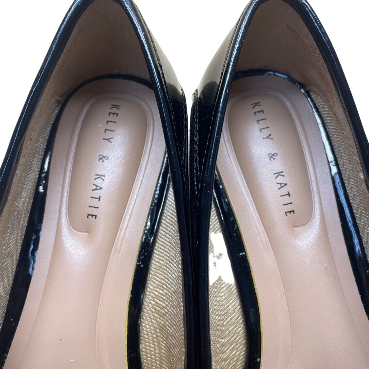 Kelly & Katie Women’s Black Fabric With Patent Trim Slip-On Danic Loafer Size 7M