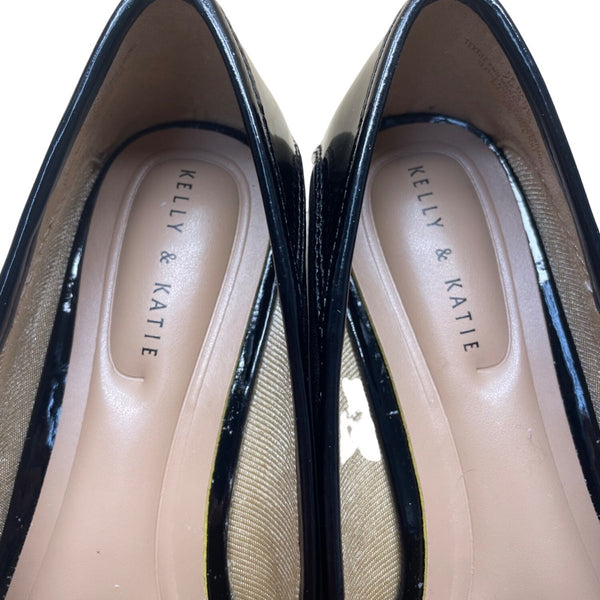 Kelly & Katie Women’s Black Fabric With Patent Trim Slip-On Danic Loafer Size 7M
