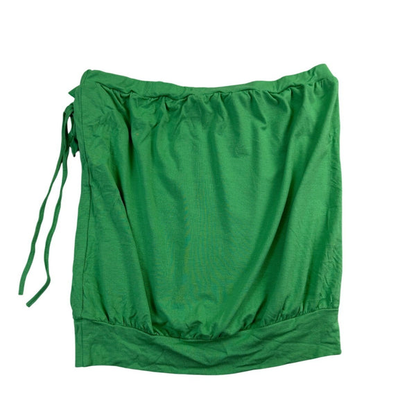 Guess Collection Womens Apple Green Strapless Top With Flower Detail One Size