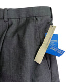 Perry Ellis Portfolio Mens Charcoal Dress Pants Pleated Cuffed Size 42/30 - New