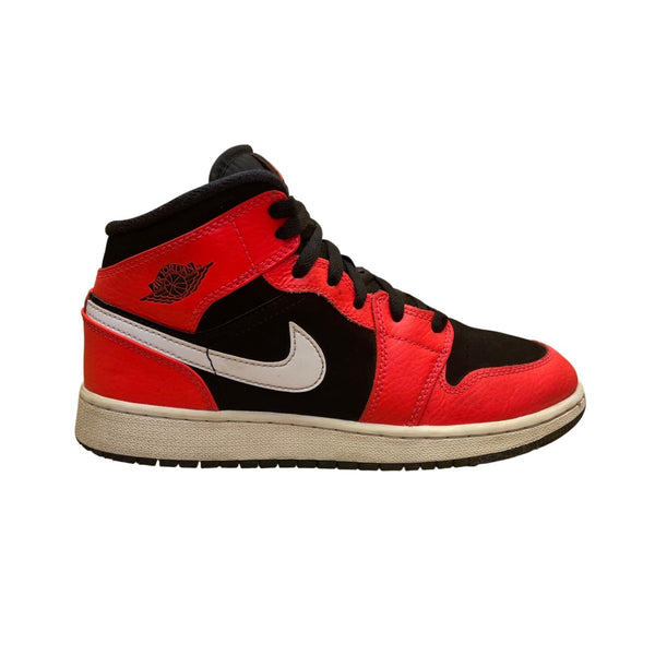 Nike Air Jordan 1 Youth Leather Infrared 23 High-Top Basketball Shoes Sz 6Y