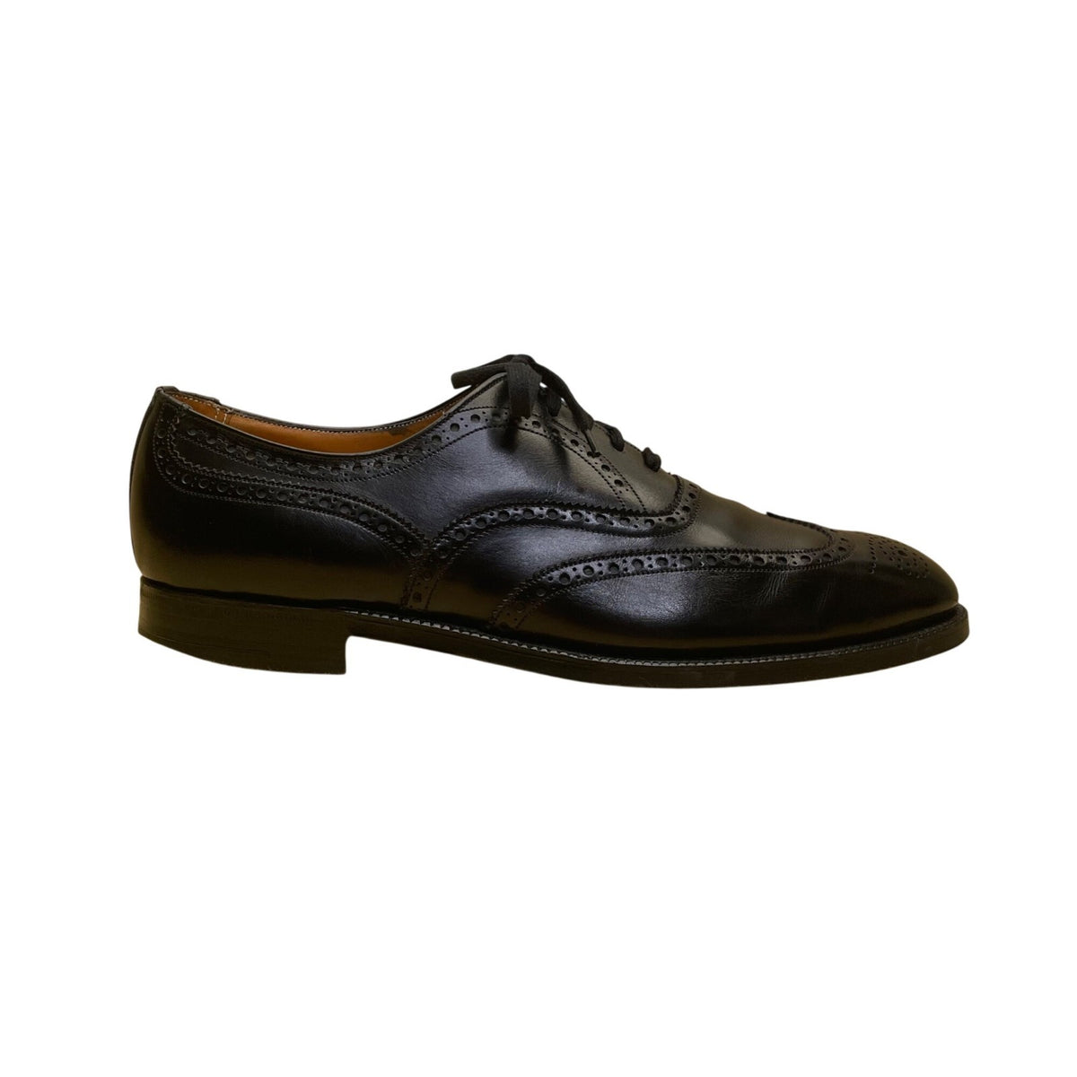 Brooks Brothers Men’s Black Leather Oxford Wingtip Dress Shoes Size 7.5