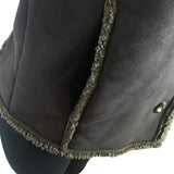 L.L. Bean Women's Gray Sherpa Lined & Sleeveless Button Front Vest Sz M