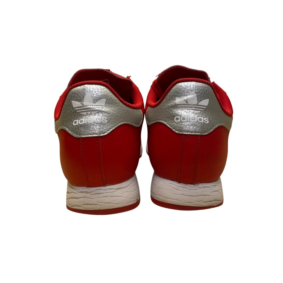Adidas Men’s Red Leather With Silver Stripes Lace-Up Samoa Sneakers Size 12